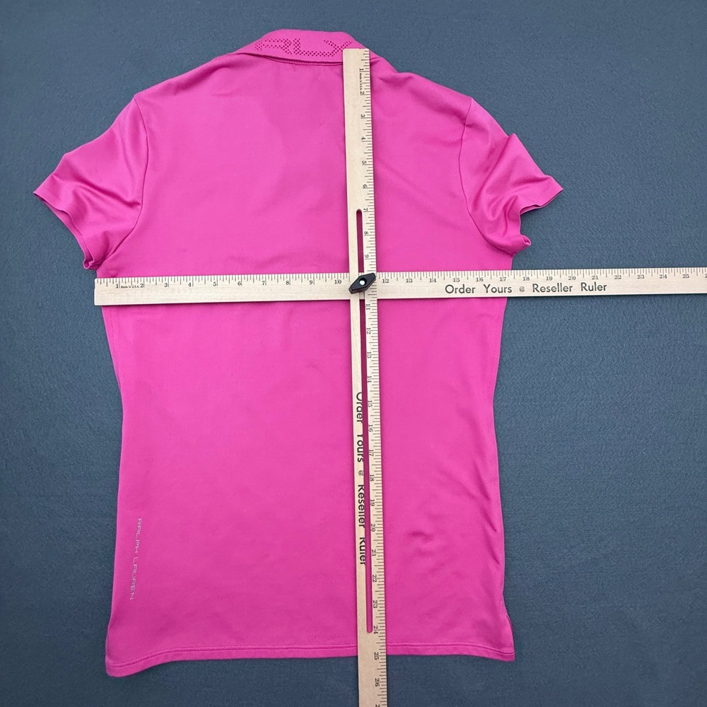 RLX Ralph Lauren Polo Women Medium Pink Golf Activewear Performance Short Sleeve - Picture 8 of 13